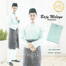 Load image into Gallery viewer, Baju Melayu ADULT WNI Standard size-Cekak Musang (Collar, buttons not included)