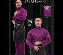 Load image into Gallery viewer, Baju Melayu ADULT WNI Standard size-Cekak Musang (Collar, buttons not included)