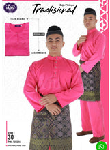 Load image into Gallery viewer, Baju Melayu ADULT WNI Standard size-Cekak Musang (Collar, buttons not included)