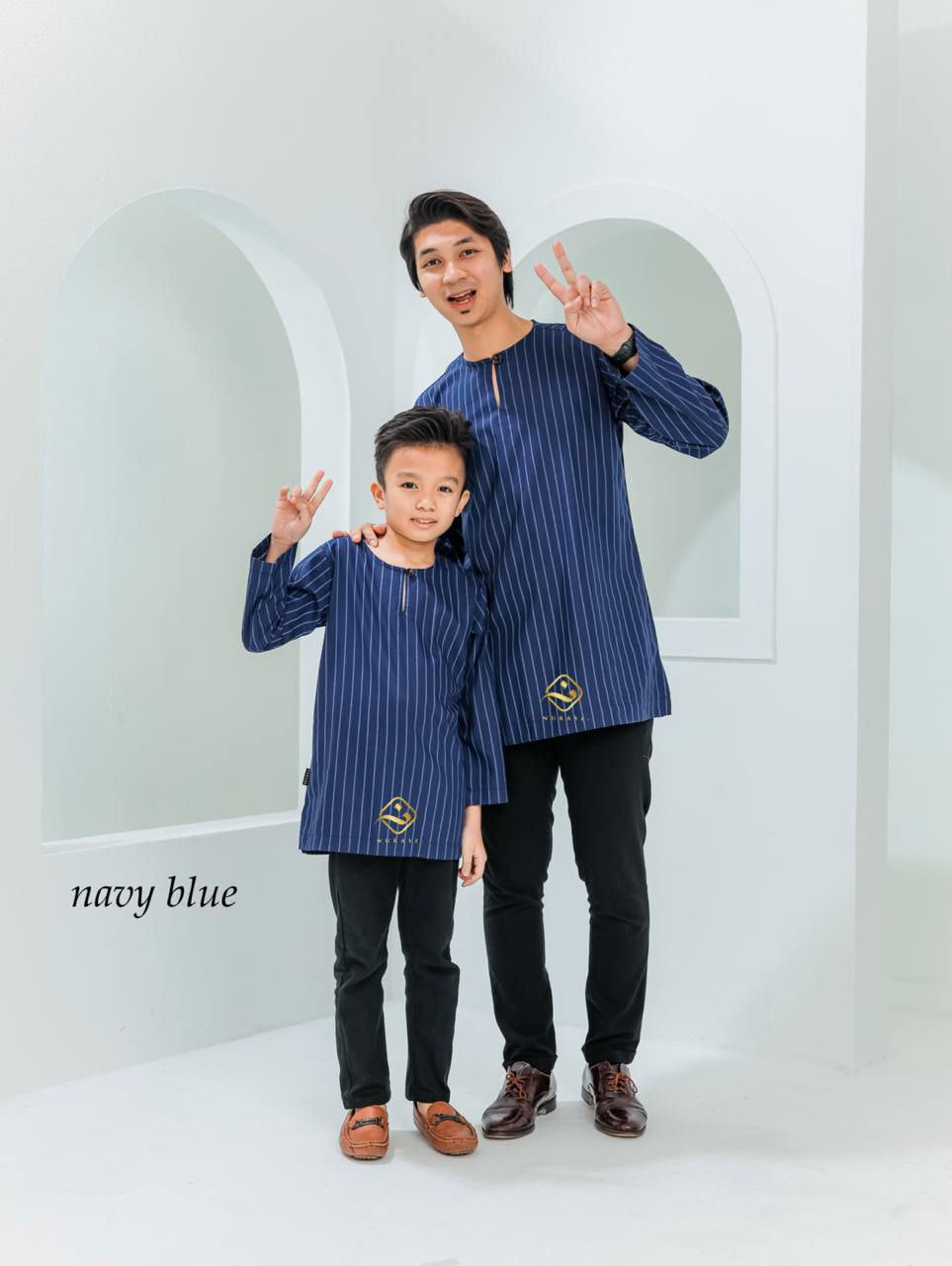 Kurta Nurasz Stripe Adult & Boys-round neck