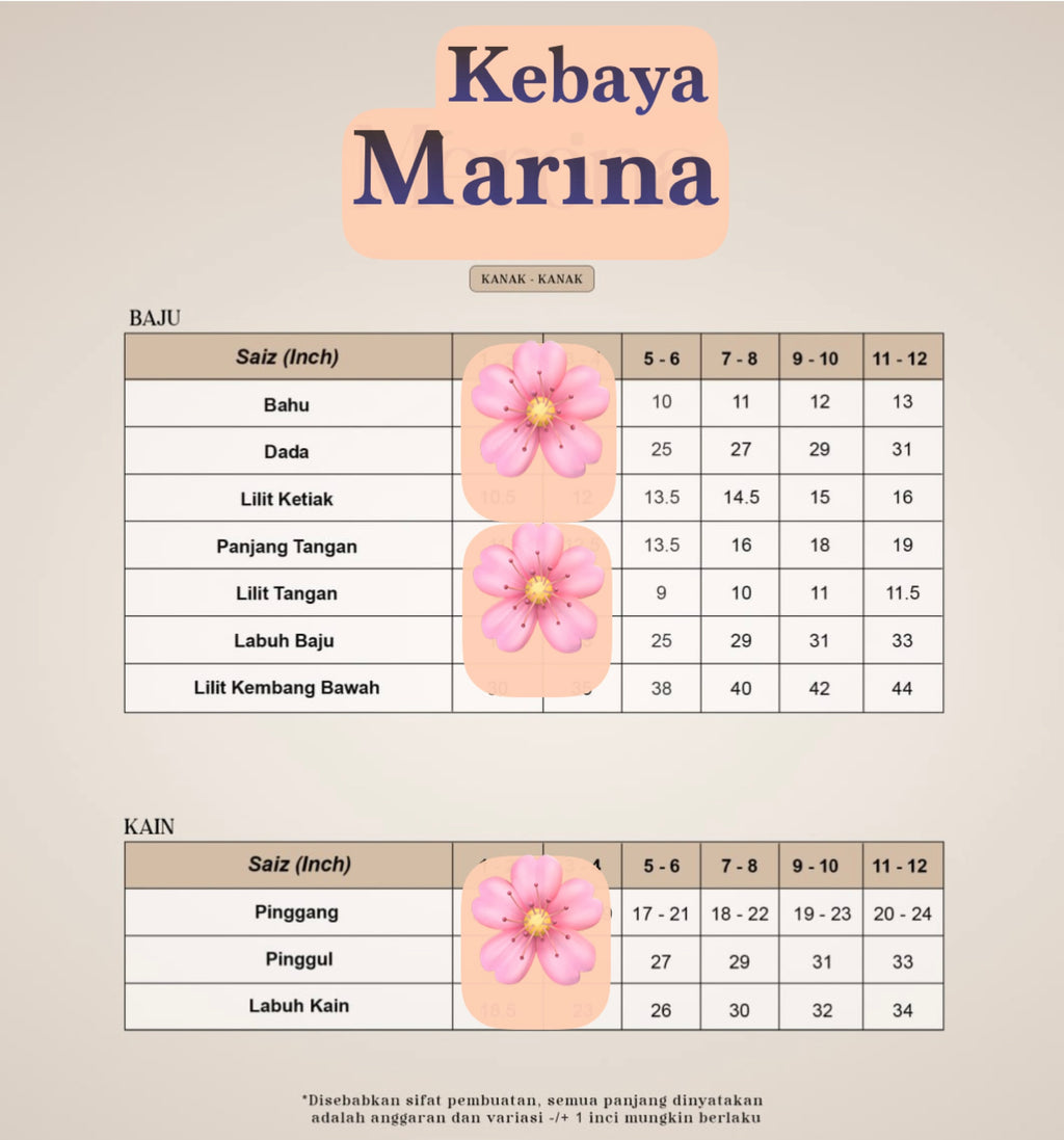 Kebaya Marina Girl
