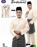 Baju Melayu ADULT WNI Plus size-Teluk Belanga (Round Neck)