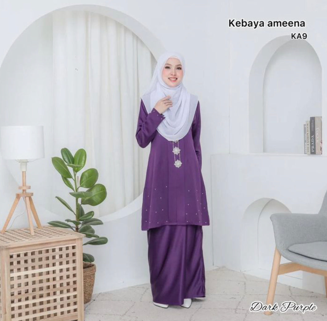 Ameena Kebaya Adult - Dark Purple