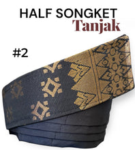 Load image into Gallery viewer, Tanjak half Songket Adult-Black
