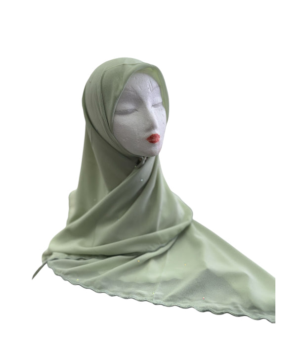 Embroidered Diamonte Bawal (Square)