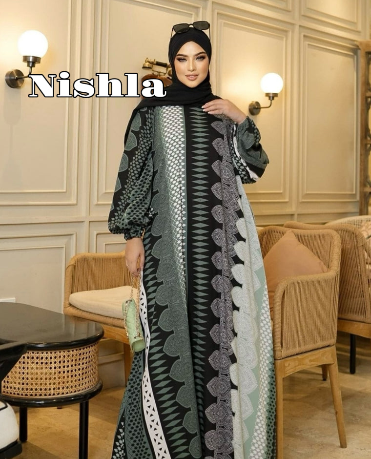 Printed Abaya