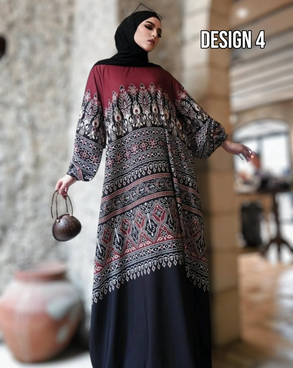 Printed Abaya