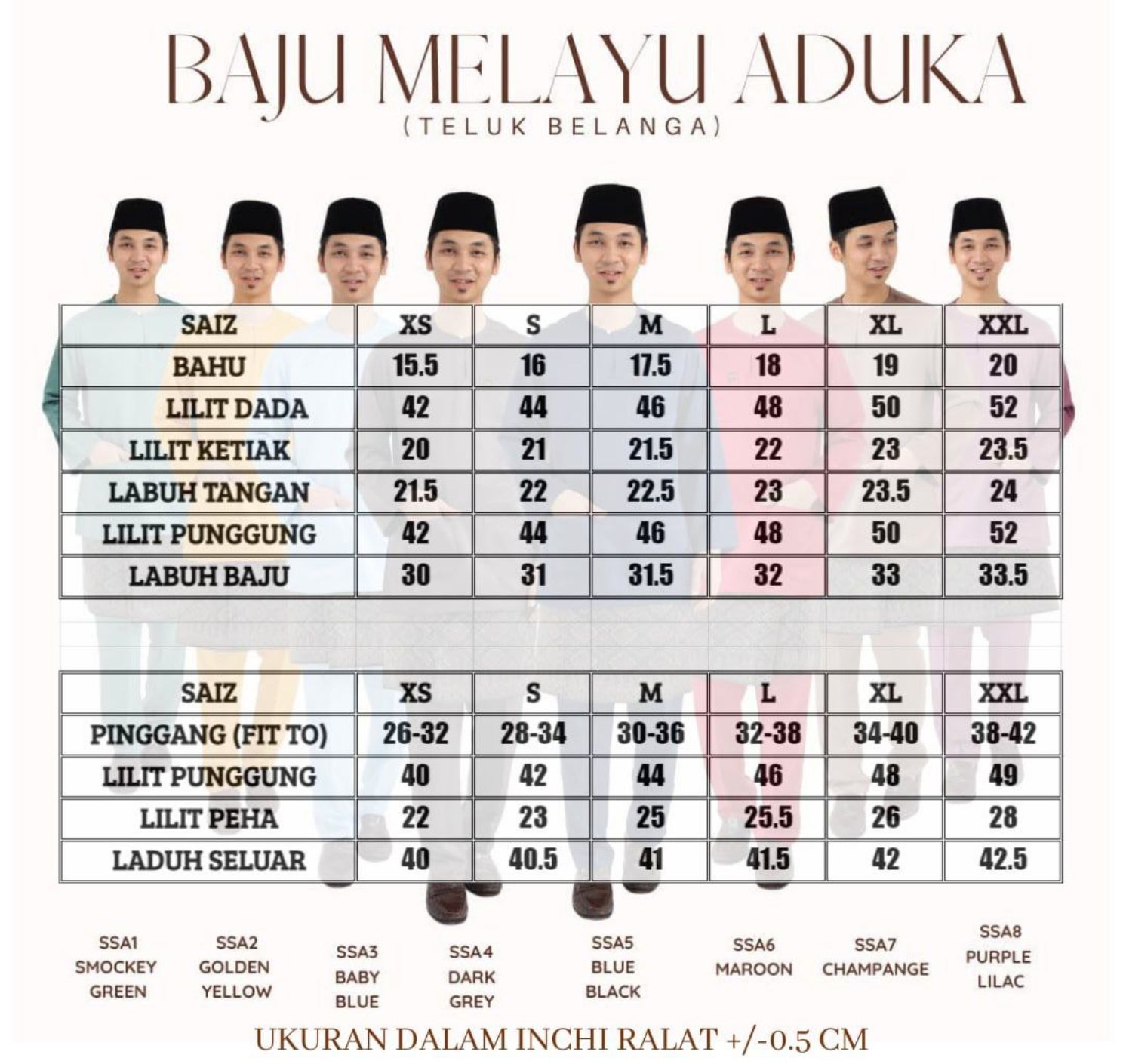 Baju Melayu Aduka/Dinie