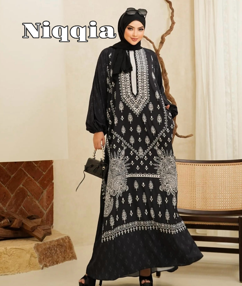 Printed Abaya