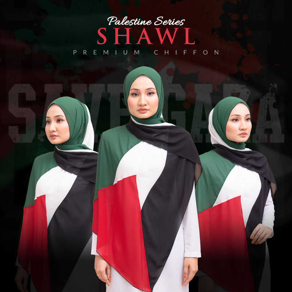 Palestine designs square shawls