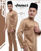 Baju Melayu Amar (SLIMFIT) Cekak Musang Buttons not included