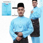 Baju Melayu ADULT WNI Standard size-Cekak Musang (Collar, buttons not included)