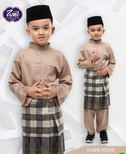 Load image into Gallery viewer, Baju Melayu BOYS Traditional- Teluk Belanga-round neck
