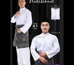 Baju Melayu ADULT WNI Plus size-Cekak Musang.  Buttons not included