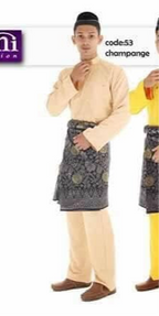 Baju Melayu ADULT WNI Standard size-Cekak Musang (Collar, buttons not included)