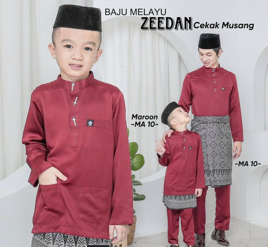 Baju Melayu ZEEDAN KIDS (CM, buttons not included)