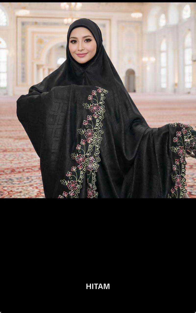 Telekung Mahsuri Emboss