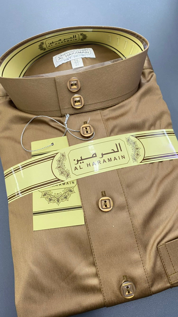 Men Al-Haramain Jubah - Mustard Green