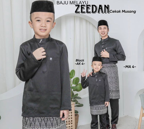 Baju Melayu ZEEDAN Adult-Cekak Musang(buttons not included)