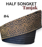 Tanjak half Songket Adult-Black