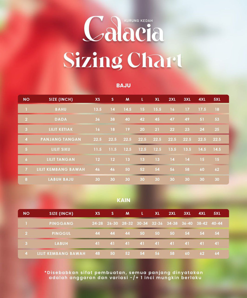 Calacia Kurung Kedah Modern