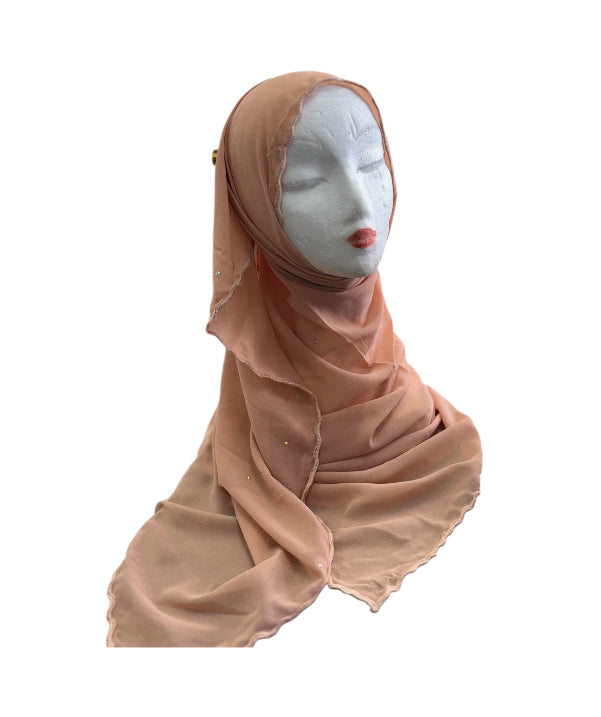 Embroidered Diamonte Bawal (Square)