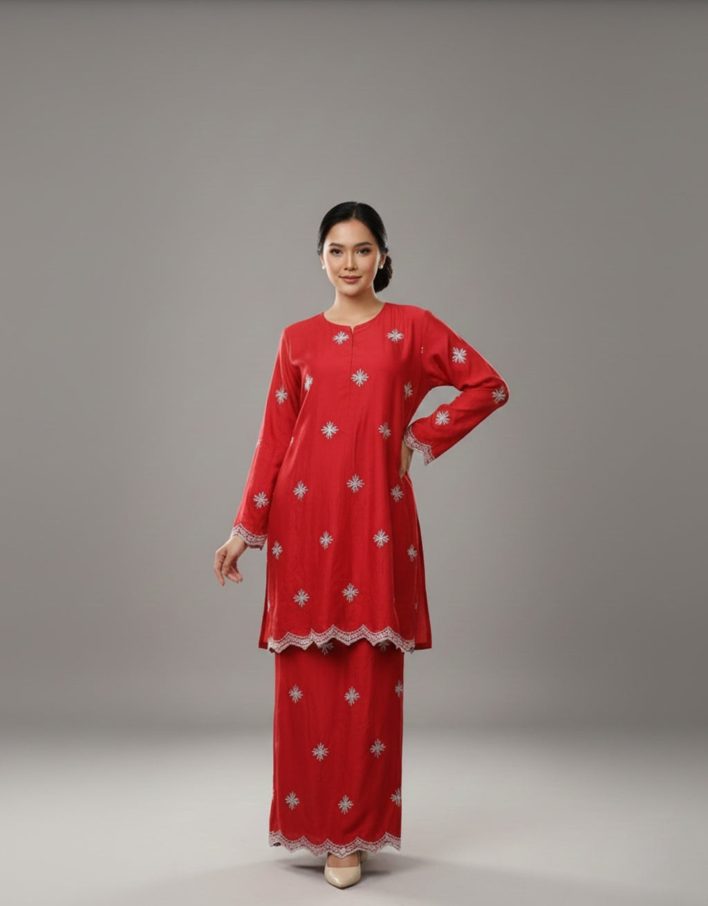 Sulam Tenun Bunga Raya Kurung Adult only