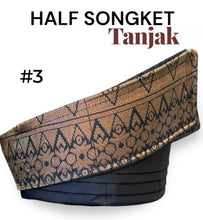Load image into Gallery viewer, Tanjak half Songket Adult-Black
