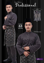 Load image into Gallery viewer, Baju Melayu ADULT Traditional PLUS SIZE - Cekak Musang.  Buttons not included
