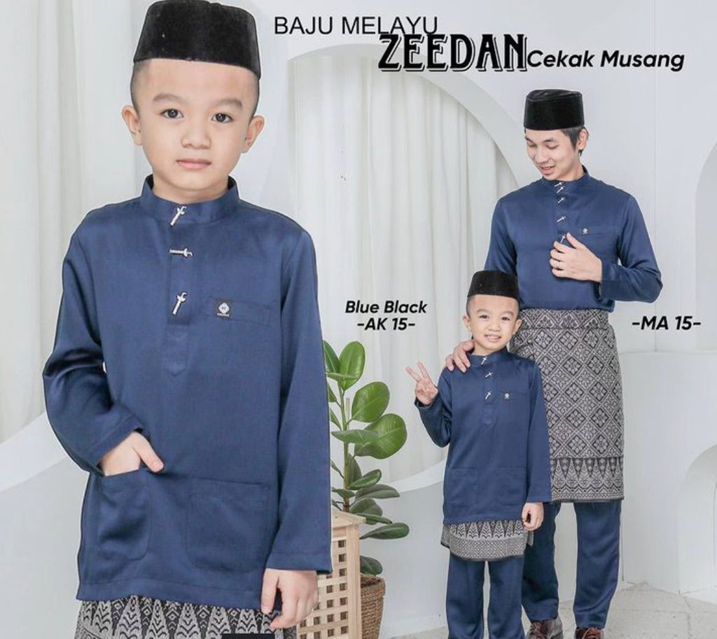 Baju Melayu ZEEDAN Adult-Cekak Musang(buttons not included)