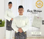 Baju Melayu ADULT WNI Standard size-Cekak Musang (Collar, buttons not included)