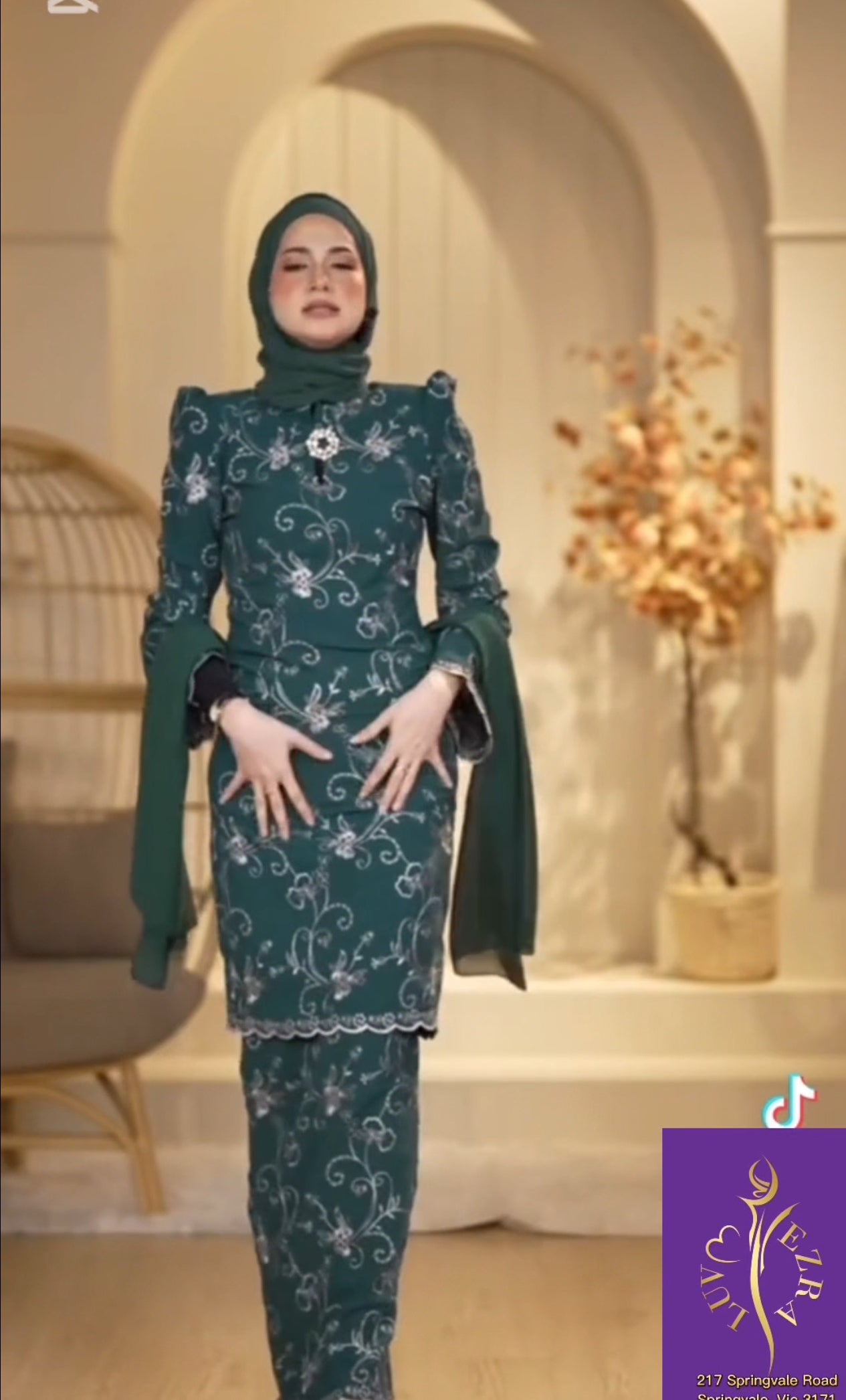 Delima Embroidery Kurung-Adult