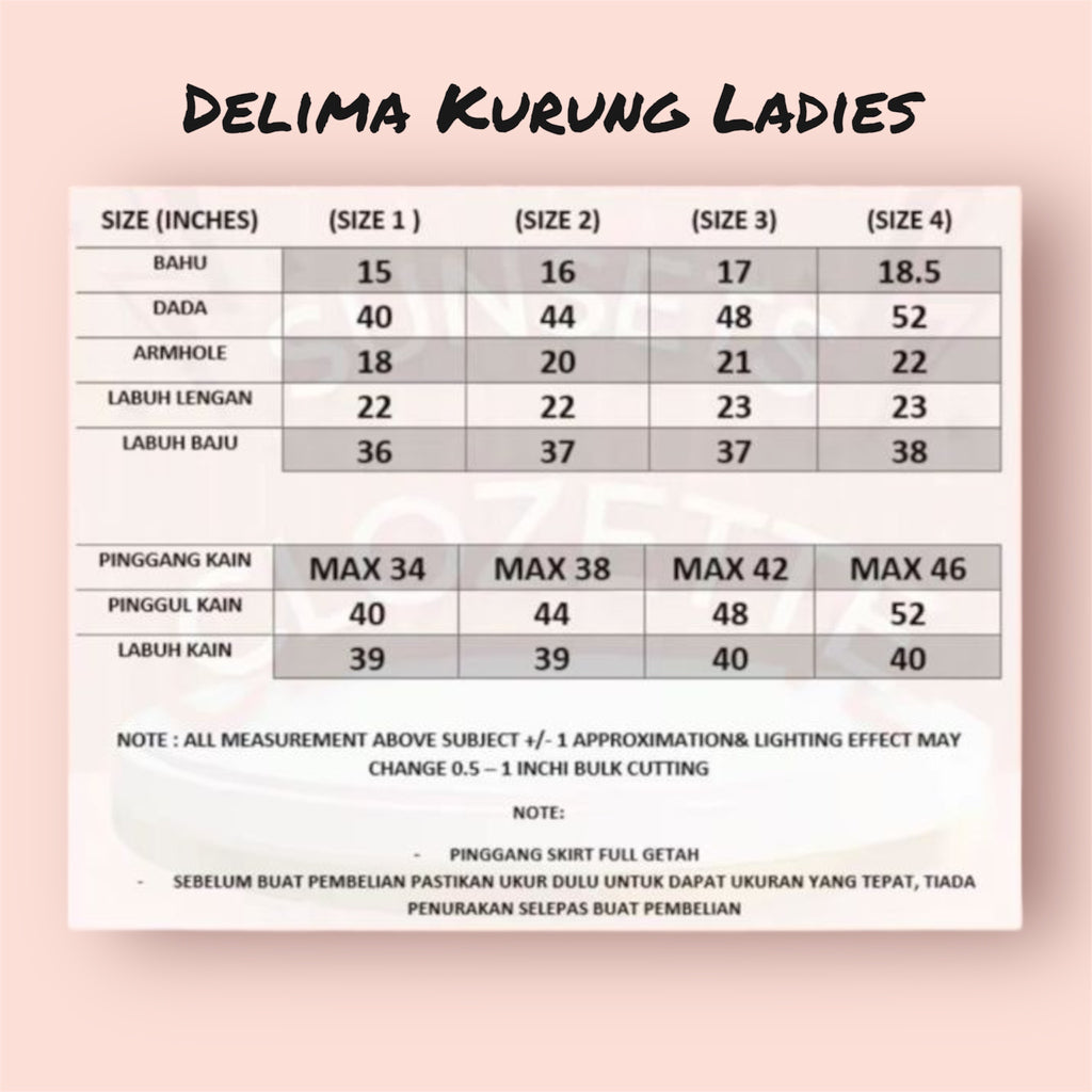 Delima Embroidery Kurung-Adult