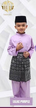 Load image into Gallery viewer, Baju Melayu BOYS Traditional- Teluk Belanga-round neck
