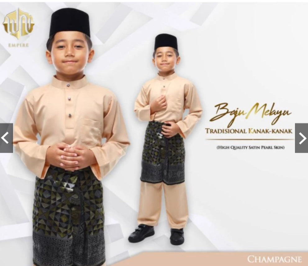 Baju Melayu BOYS WNI-Cekak Musang, buttons not included