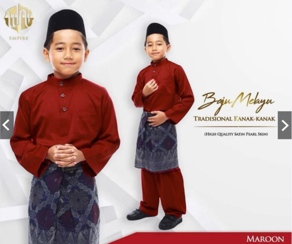 Baju Melayu BOYS WNI-Cekak Musang, buttons not included