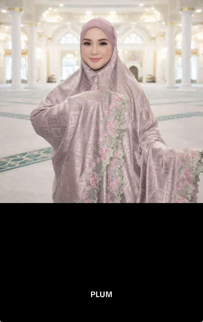 Telekung Mahsuri Emboss