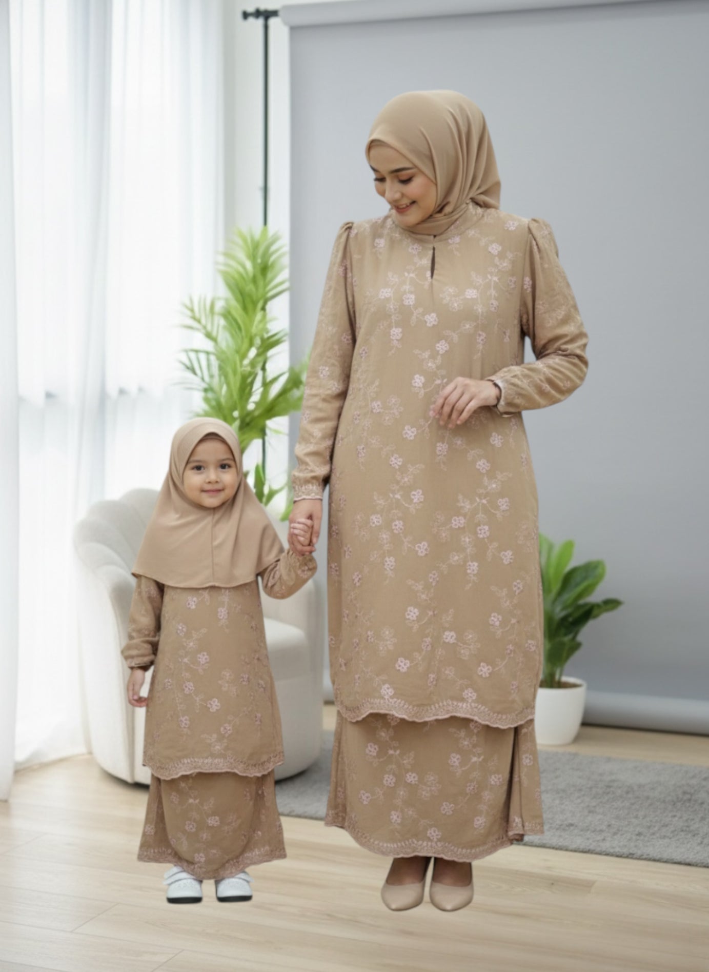 Delima Embroidery Kurung-Adult