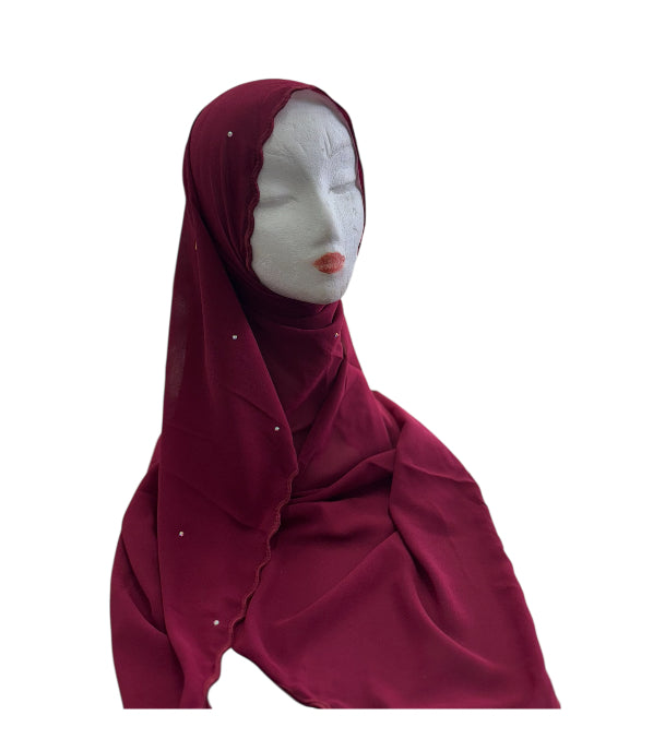Embroidered Diamonte Bawal (Square)
