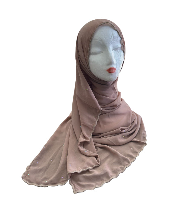 Embroidered Diamonte Bawal (Square)