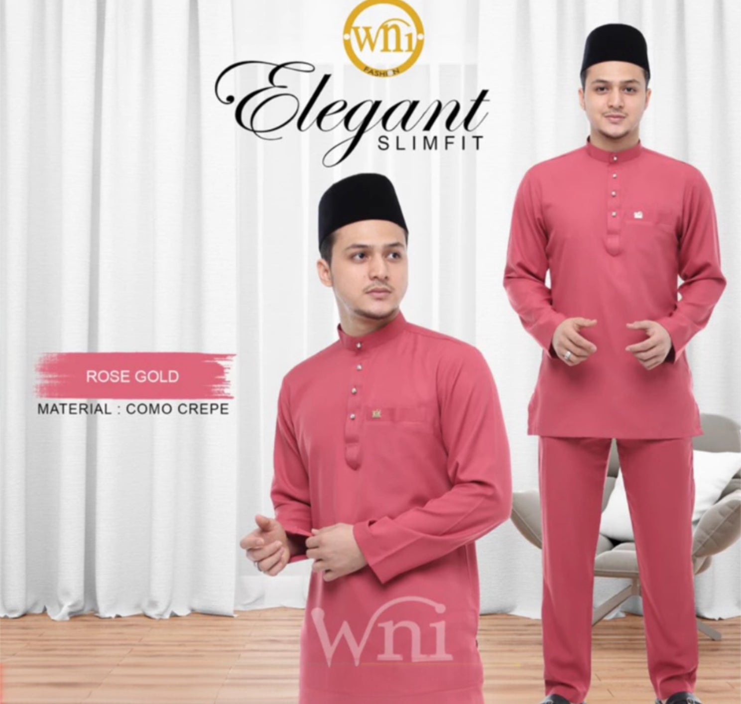 Baju Melayu Adiey Como Crepe (SLIMFIT)-buttons not included