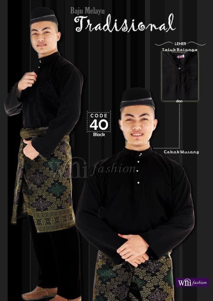 Baju Melayu ADULT WNI Plus size-Teluk Belanga (Round Neck)