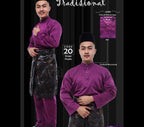 Baju Melayu ADULT WNI Standard size-Cekak Musang (Collar, buttons not included)
