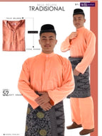 Baju Melayu ADULT WNI Standard Size-Teluk Belanga (Round Neck)