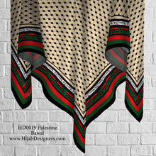 Load image into Gallery viewer, Palestine designs square shawls
