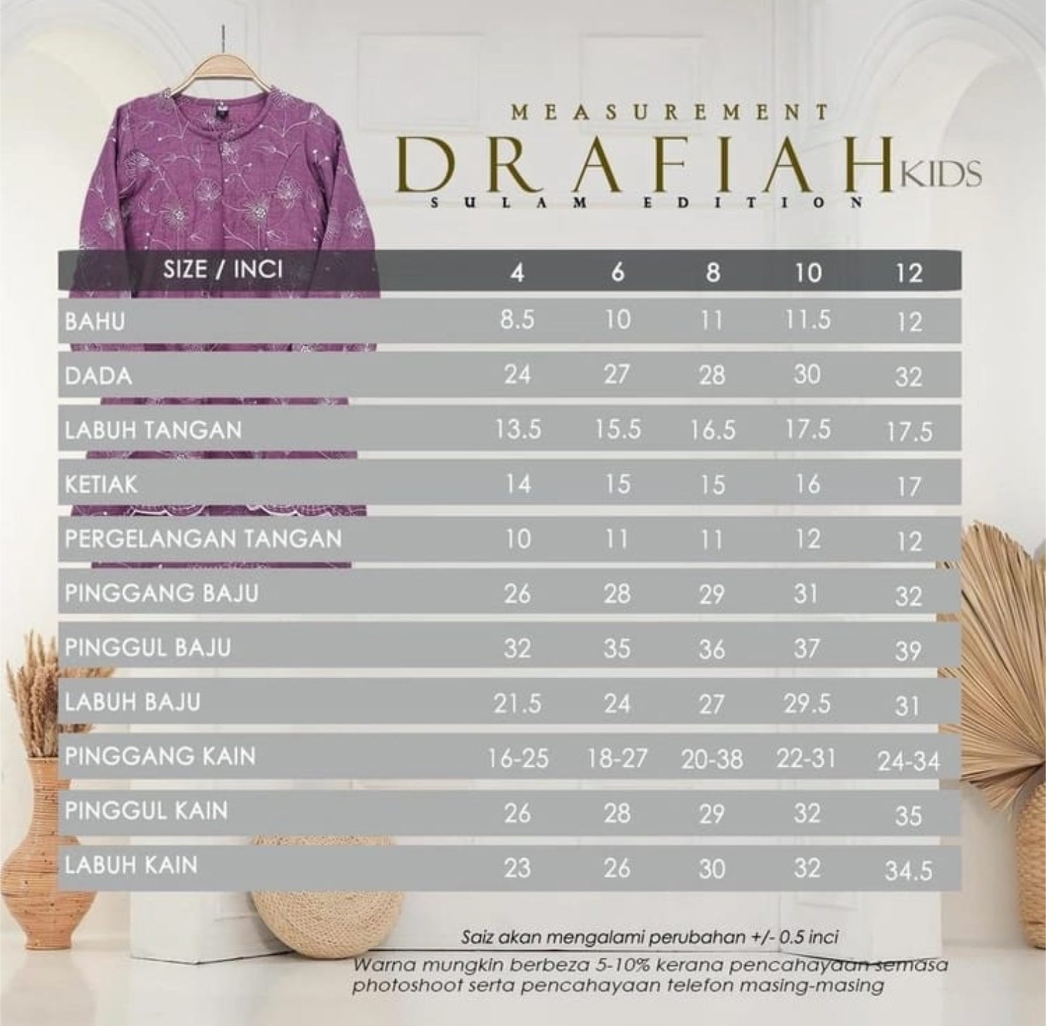 Drafiah Kurung Sulam Girls