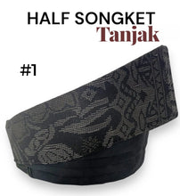 Load image into Gallery viewer, Tanjak half Songket Adult-Black
