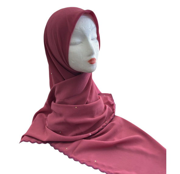 Embroidered Diamonte Bawal (Square)