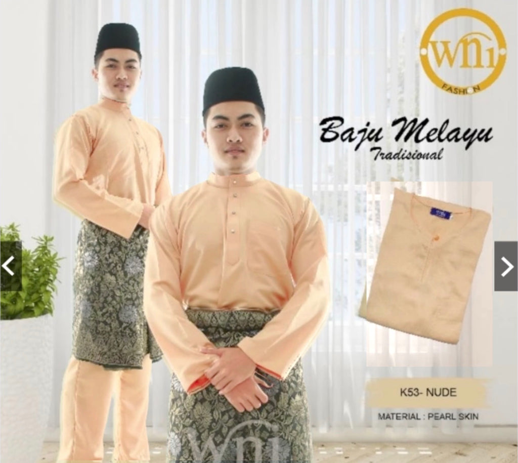 Baju Melayu ADULT WNI Standard size-Cekak Musang (Collar, buttons not included)