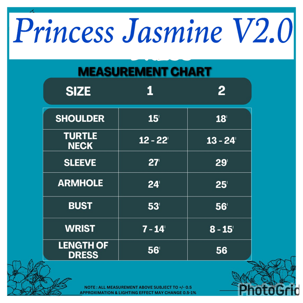 Princess Jasmine Dress V2.0(Dress only)